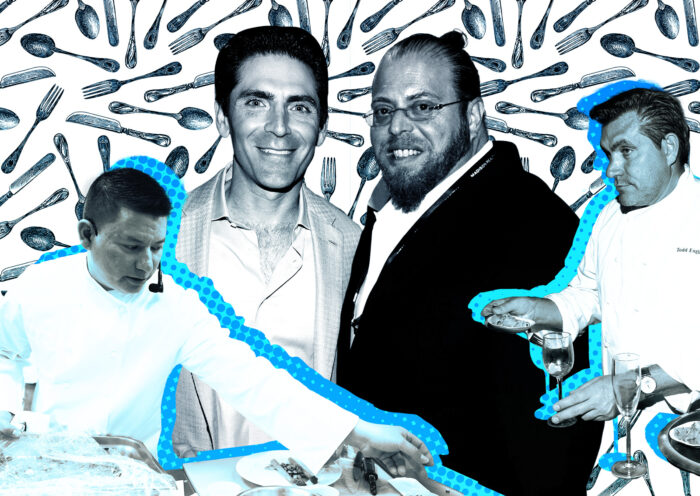 From left: Chef Shaun Hergatt, Camilo Miguel Jr., Gil Dezer and Chef Todd English