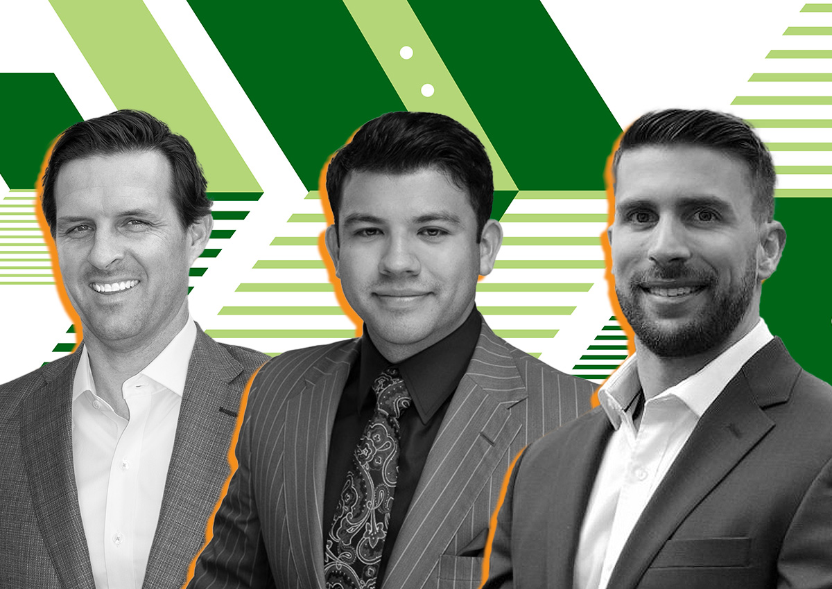 Stream Realty Partners' Shawn M. Street, Compass' Alec Almuina and Land Strategies Inc's Michael Linehan (LinkedIn)