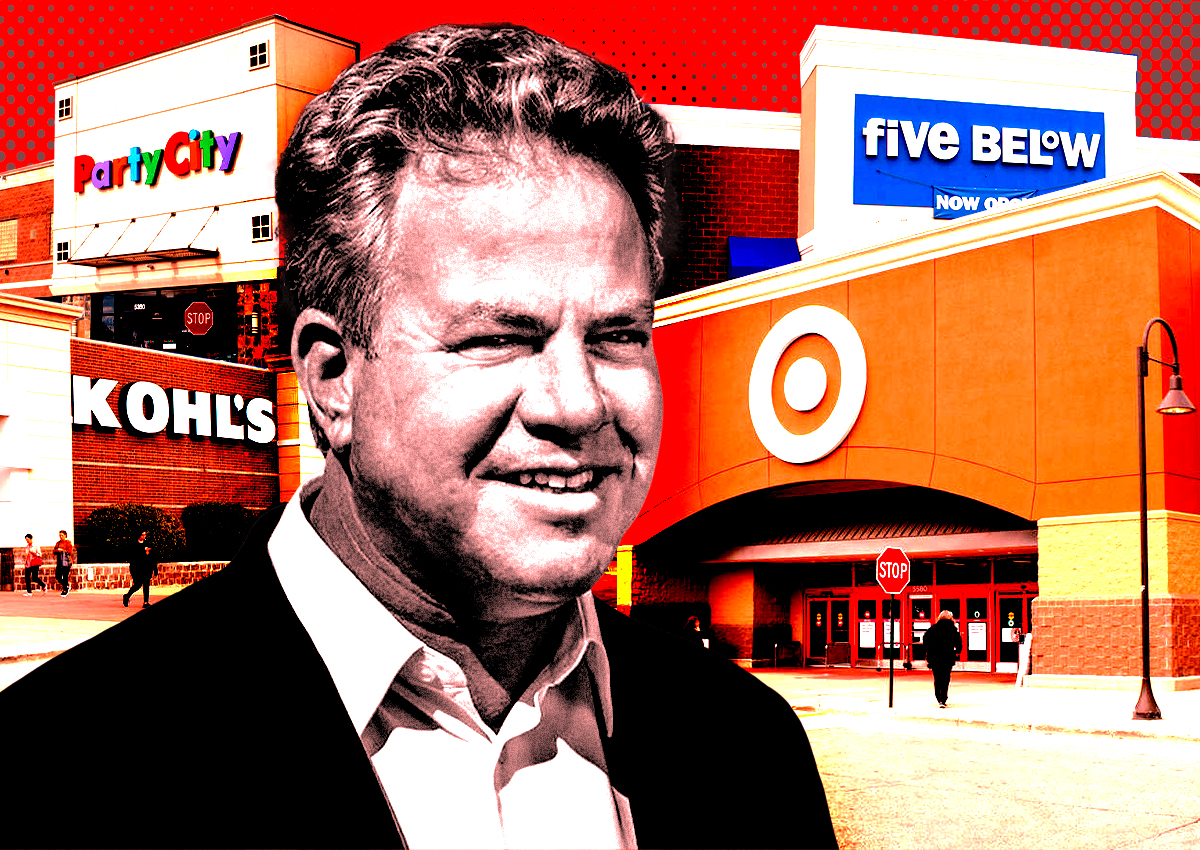 A photo illustration of The Niki Group CEO David Trakman and stores in the Bohl Farm Marketplace (Getty, Bohl Farm Marketplace, The Niki Group)