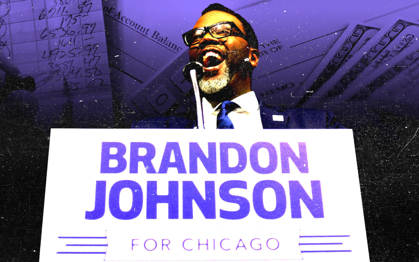A photo illustration of Brandon Johnson (Getty)