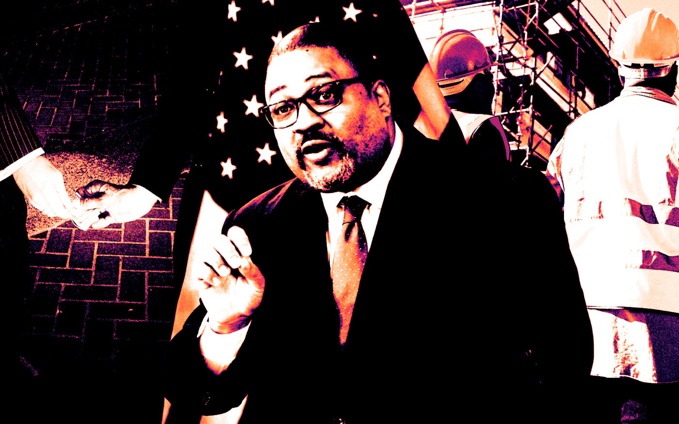 A photo illustration of District Attorney Alvin Bragg (Getty)