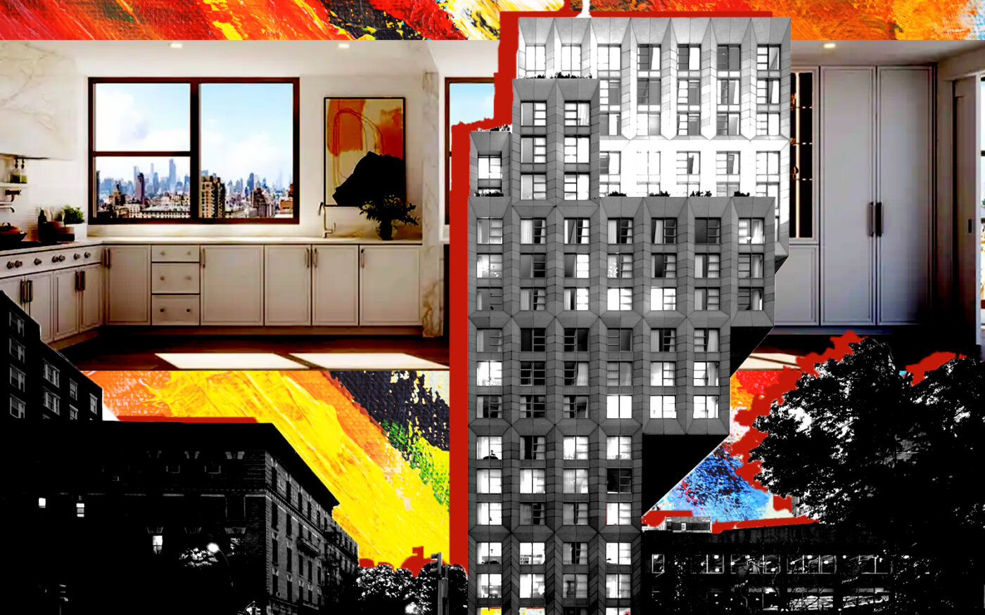 A photo illustration of 251 West 91st Street and Unit PHA (Getty, MOSO Studio)
