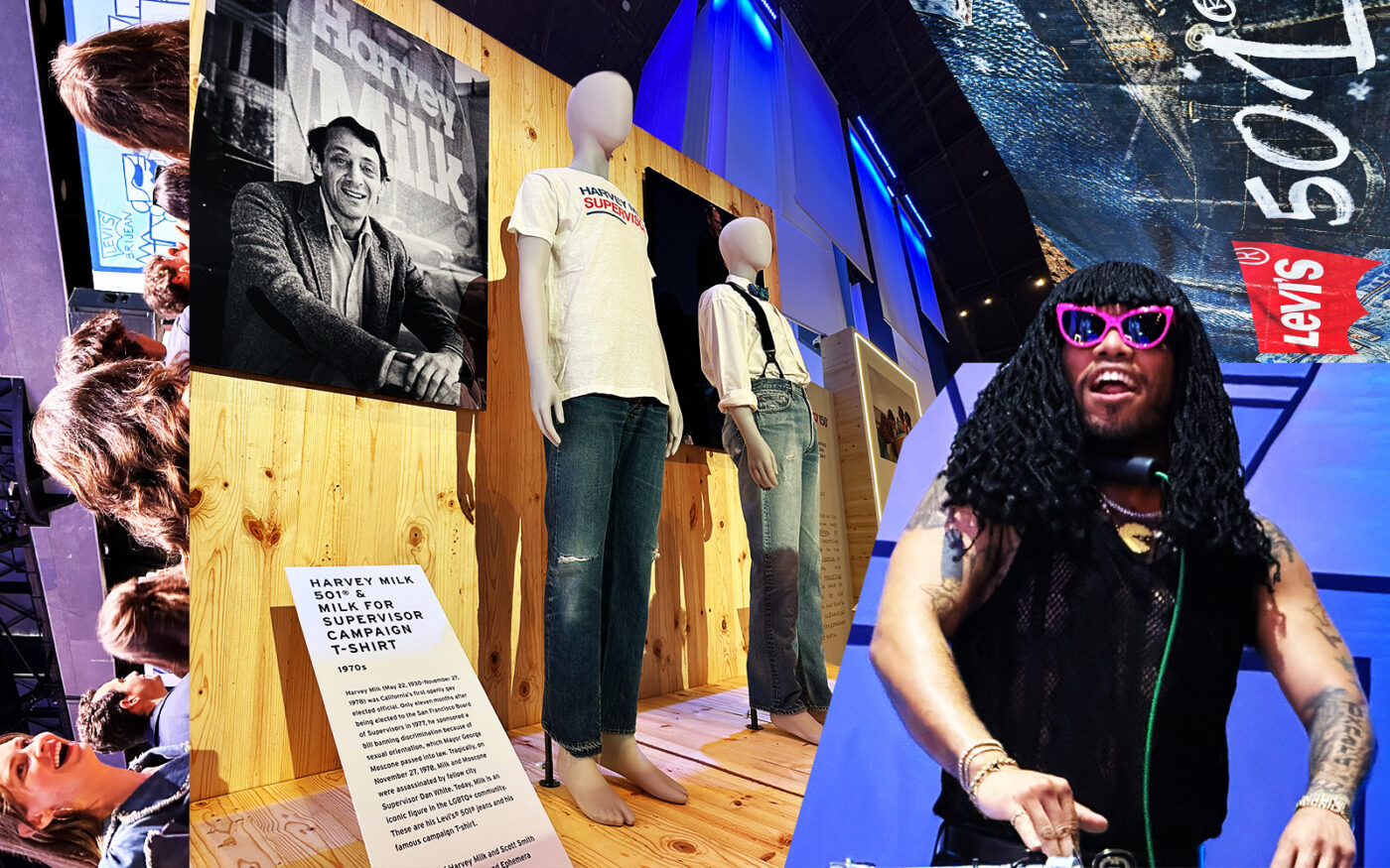 A photo illustration of Levi's "The 501 Experience" event in San Francisco (Photos by Emily Landes for The Real Deal)