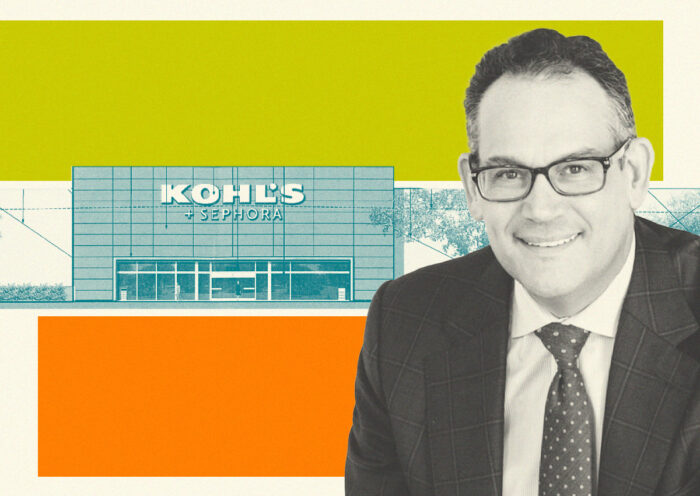 Simon Property Group's David Simon with rendering of planned Kohl’s store