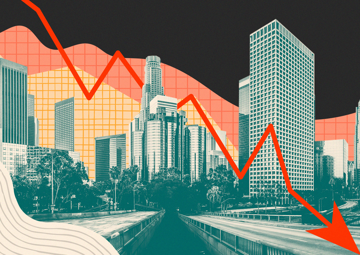 LA office buildings trade for 43% less, biggest drop in the country