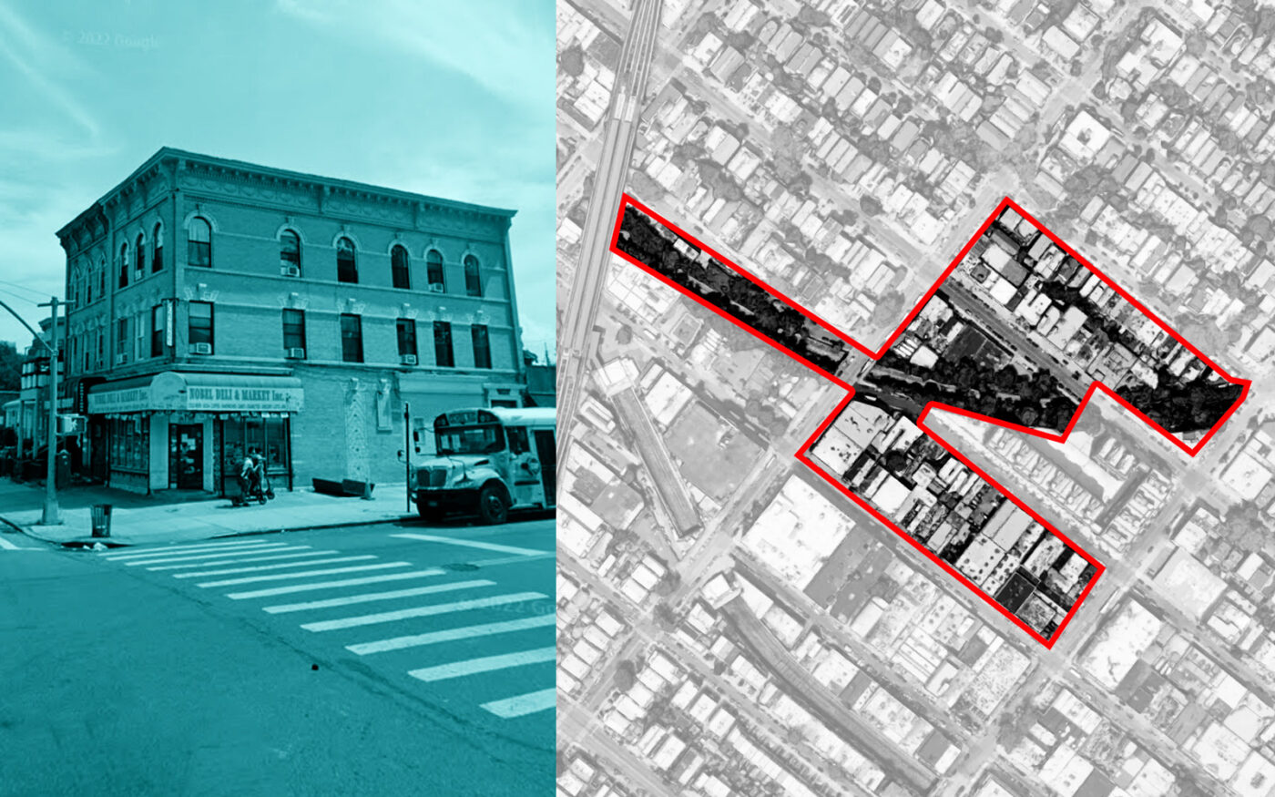 The site of the proposal roughly cornered by 14th and 16th Avenues and 59th and 61st Streets