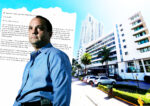 Richard Meruelo and the Casablanca at 6345 Collins Avenue in Miami Beach with the letter sent to the owners