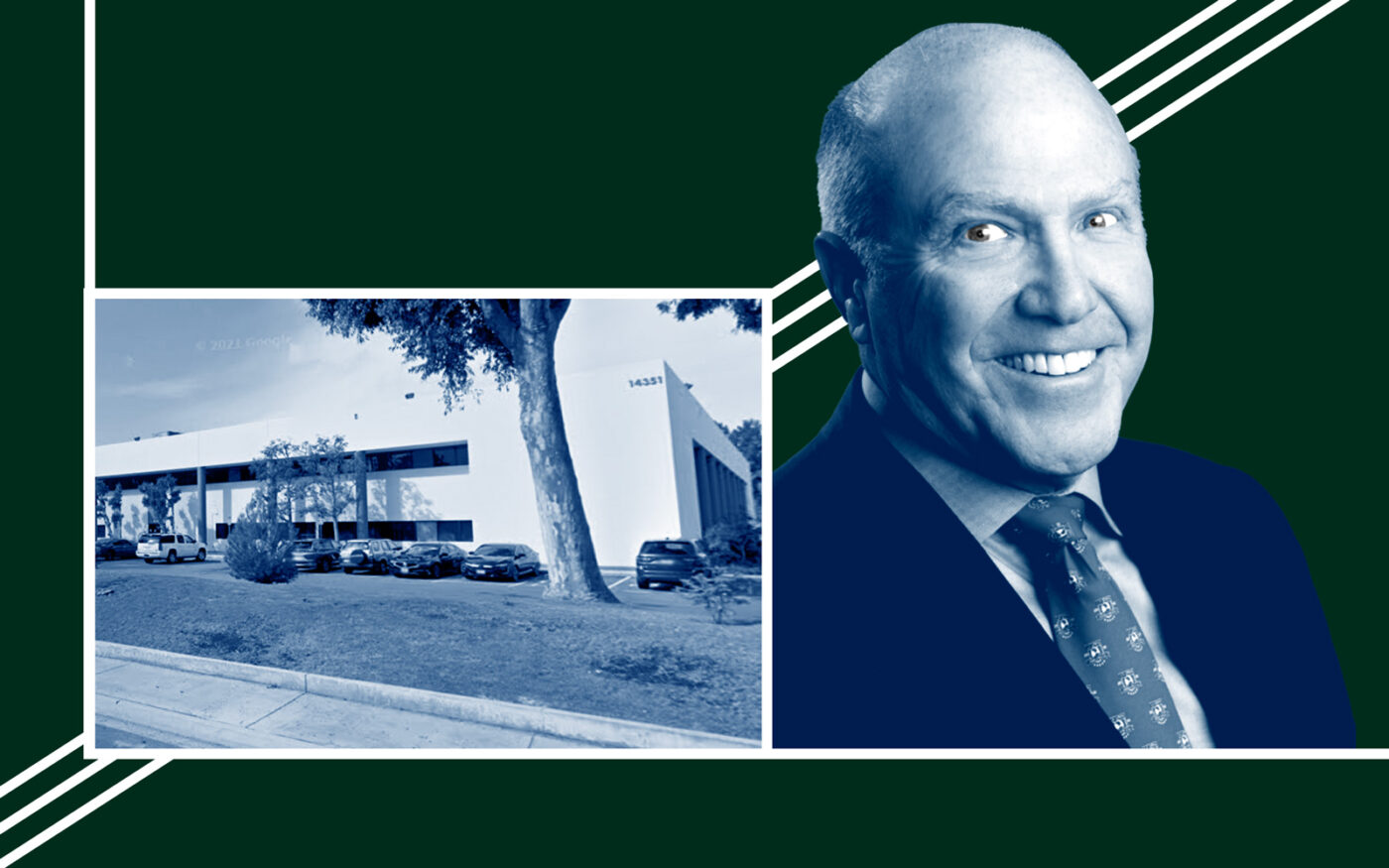 Panattoni Development's Carl Panattoni and 14351 Myford Road in Tustin