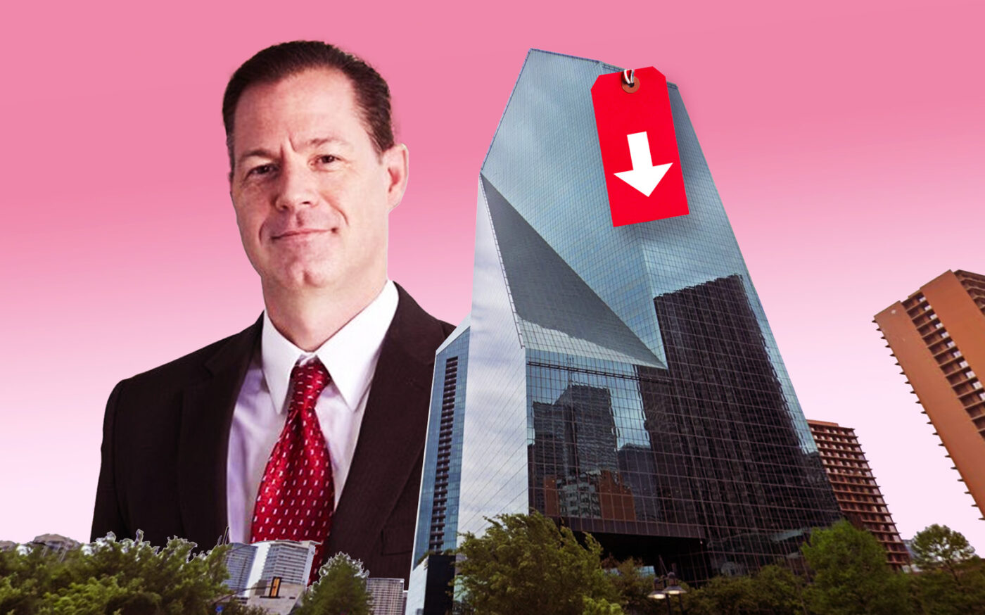 Partners Real Estate's Steve Triolet and Fountain Place at 1445 Ross Avenue in Dallas