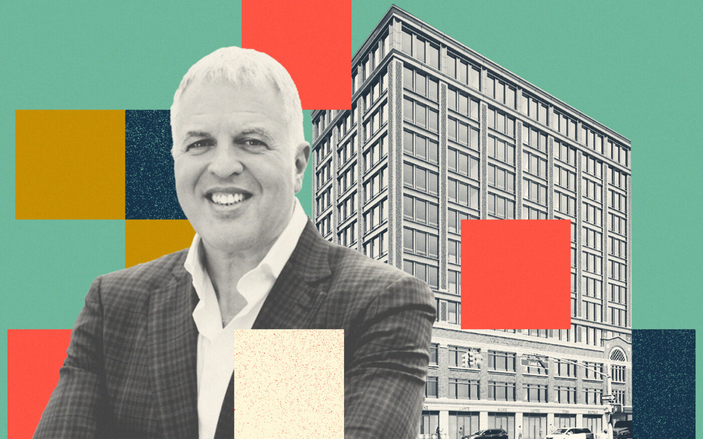 United American Land's Al Laboz with rendering of 277 Canal Street