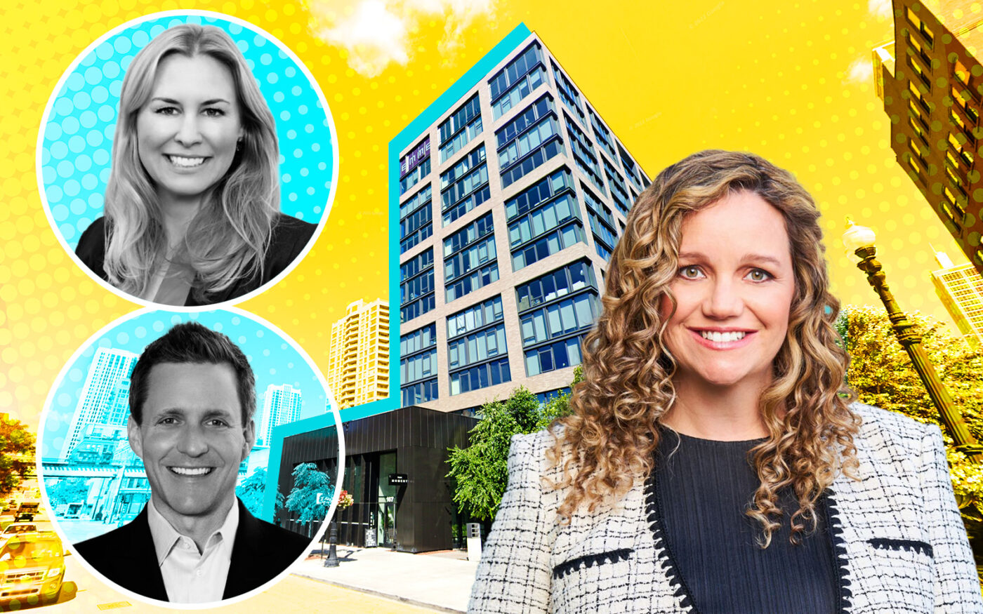 Emme at 165 N Desplaines Street in Chicago with Green Cities' Molly Bordonaro and Brent Gaulke and Hines' Laura Hines-Pierce