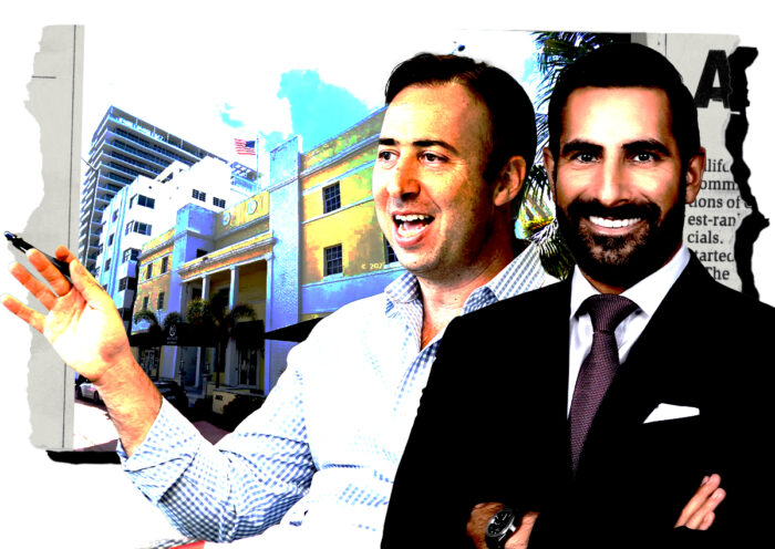 From left: 13th Floor’s Arnaud Karsenti, Opera Acquisitions President Valerio Spinaci and the Westgate South Beach Oceanfront Resort (Getty, 13th Floor, Opera Acquisitions, Google Maps)