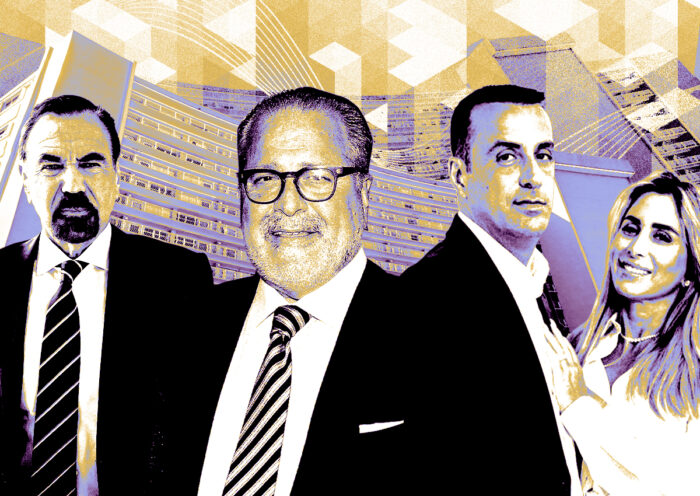 From left: Related Group Chairman Jorge Pérez, Joseph Chetrit, BH Group’s Liat and Isaac Toledano, and 20 North Ocean Boulevard (Getty, Google Maps, Related Group)