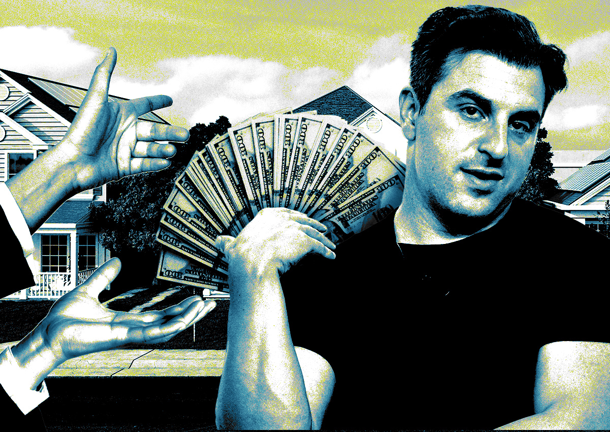 A photo illustration of Airbnb CEO Brian Chesky (Getty)
