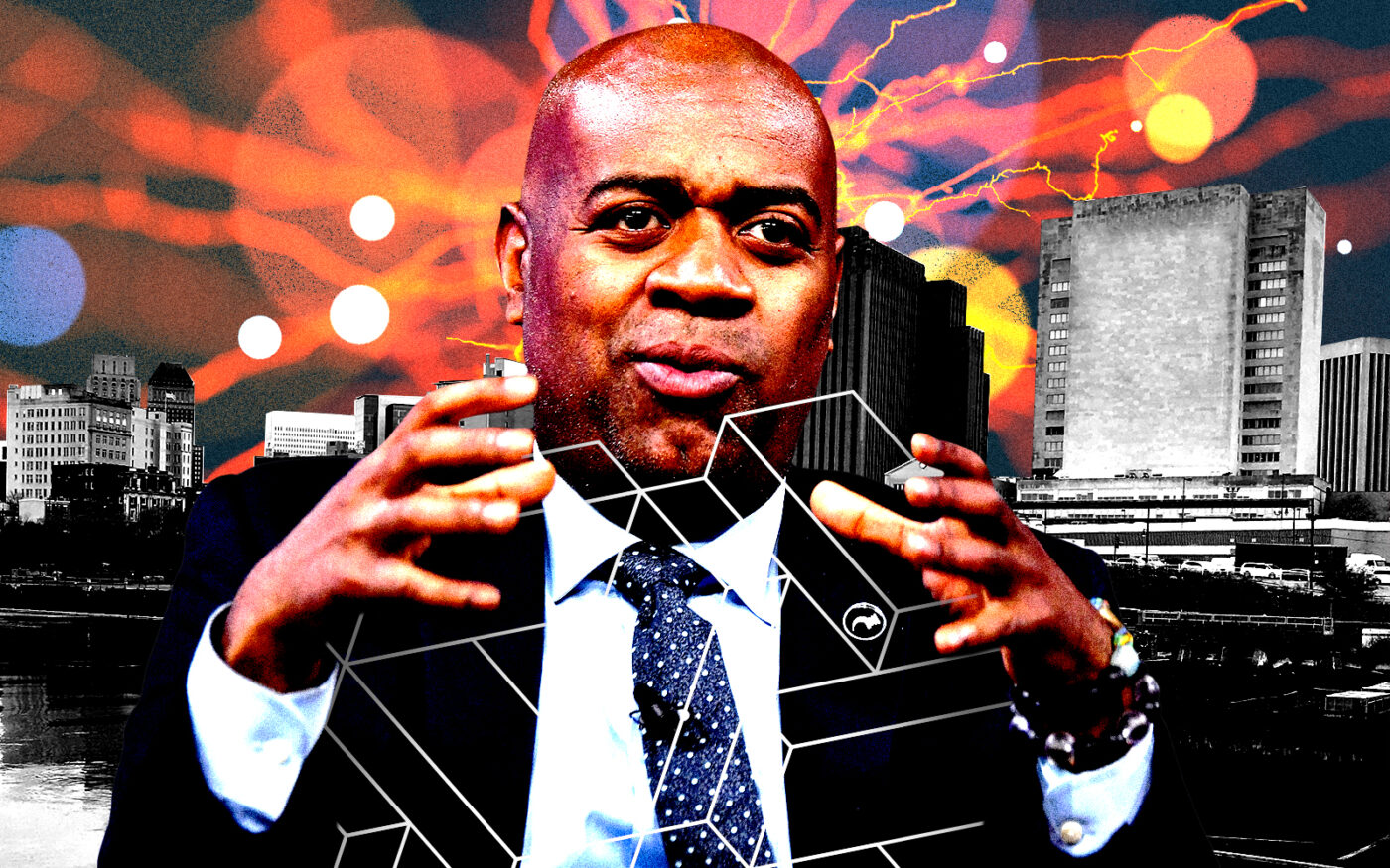 Mayor of Newark Ras J. Baraka (Photo Illustration by Steven Dilakian for The Real Deal with Getty)