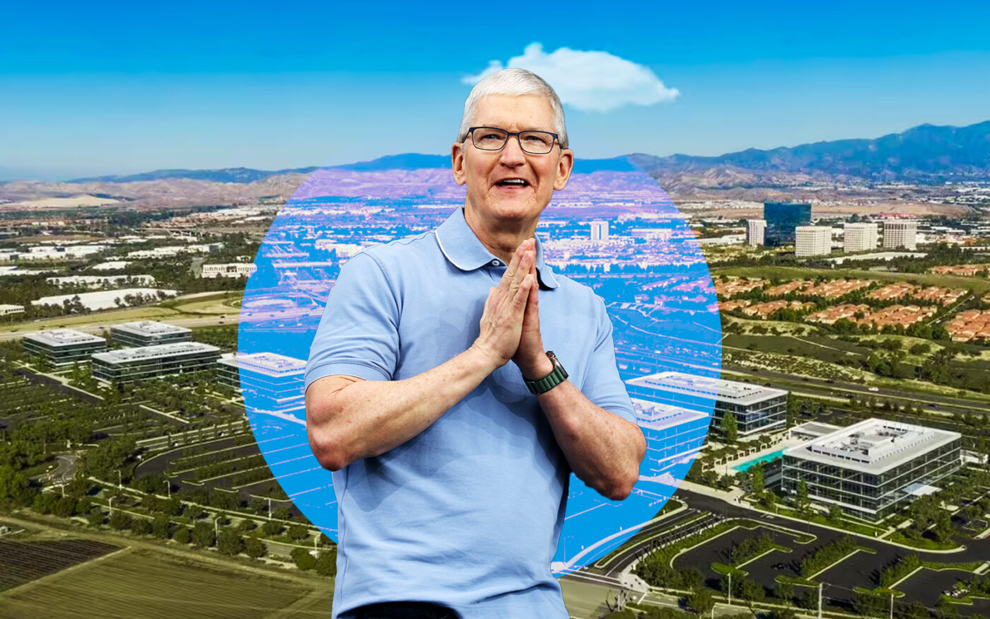 Apple's Tim Cook and 17800 Laguna Canyon Road in Irvine