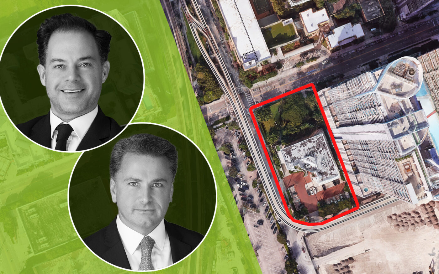 The development site at 68,2 and 84 Southwest 13th Street and 1399 Southwest First Avenue in Miami with Black Salmon’s Jorge Escobar and Camilo Lopez