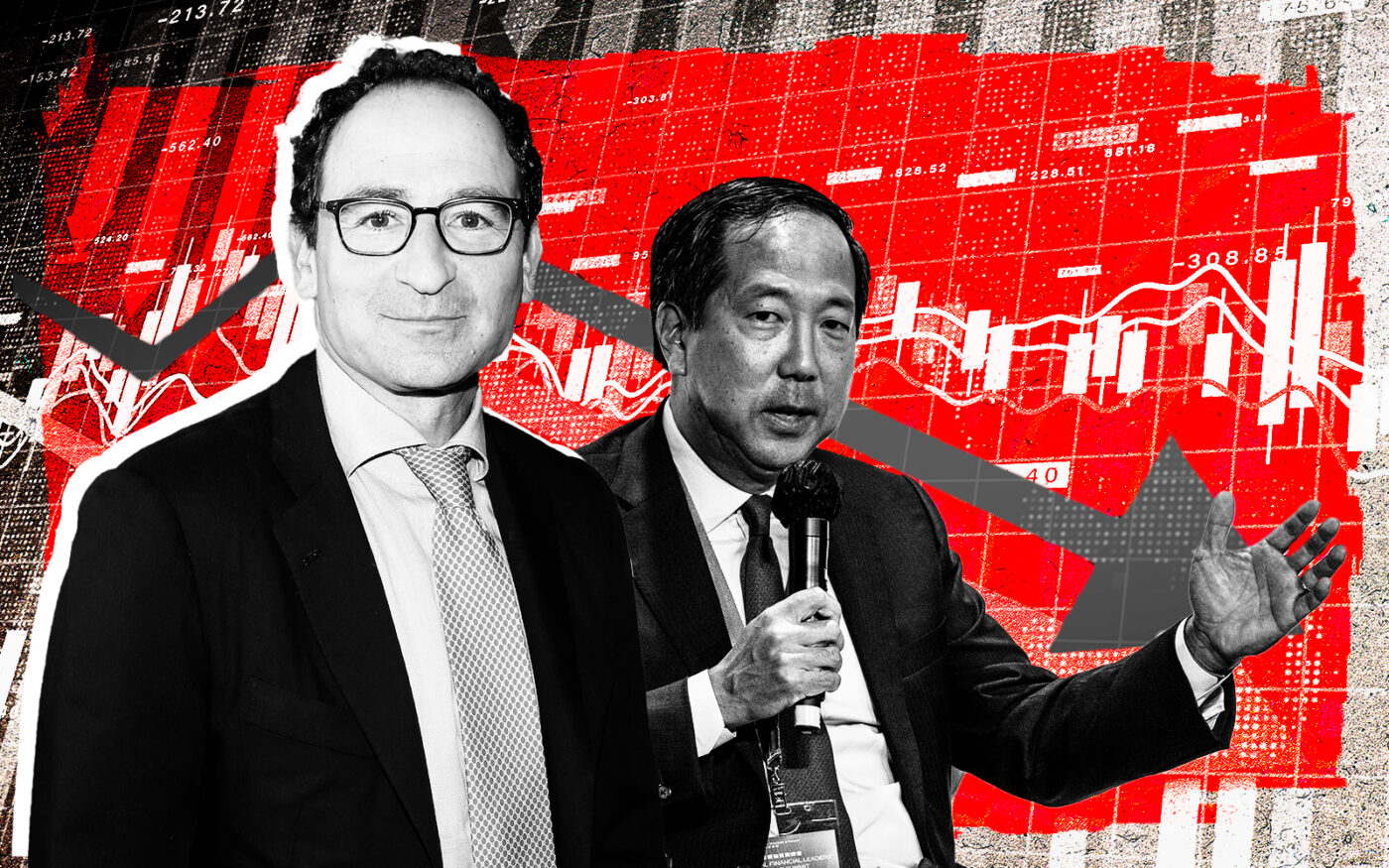 Blackstone’s Jonathan Gray and Michael Chae (Illustration by The Real Deal with Getty)