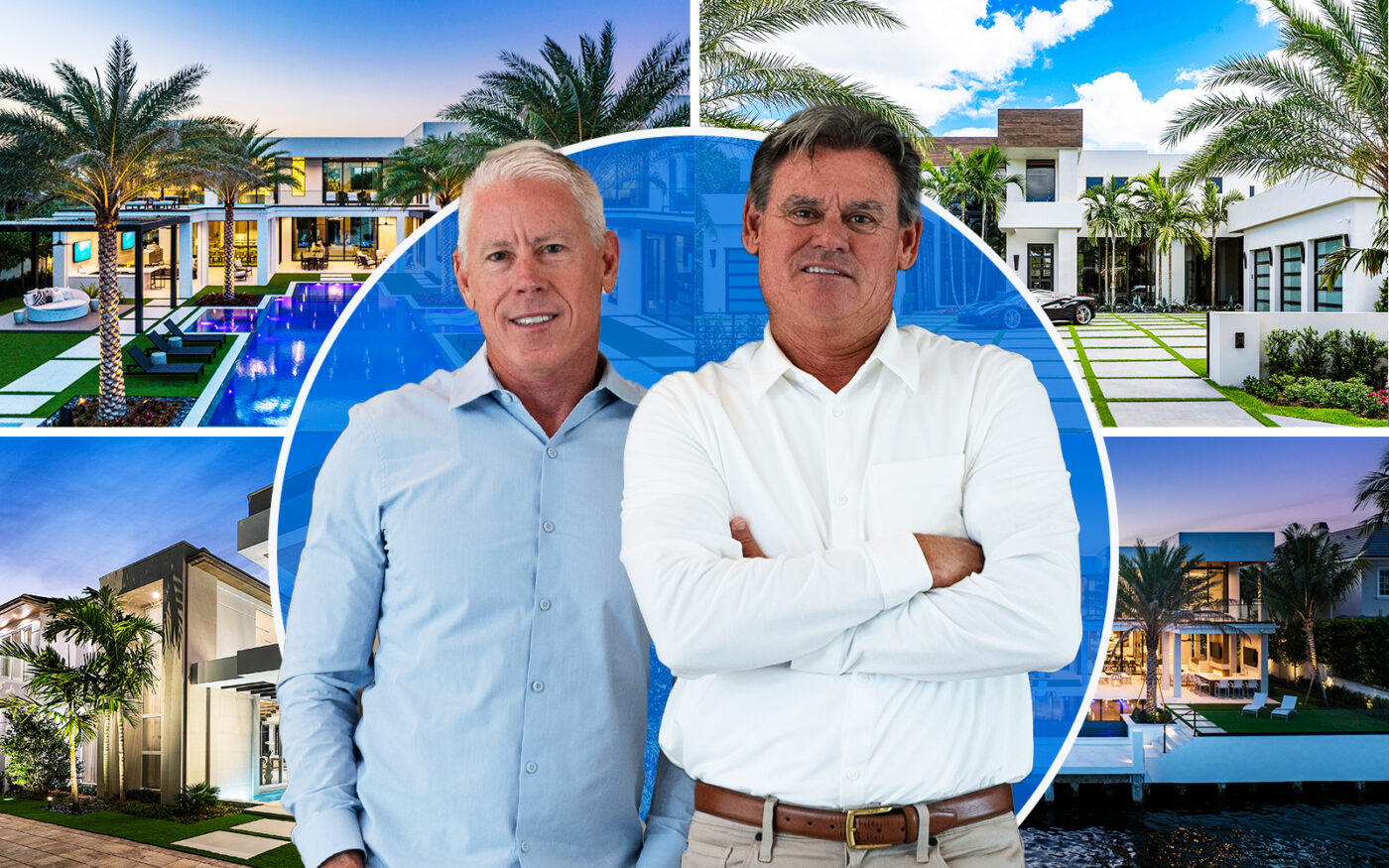 Steve and Scott Dingle with spec homes from the Royal Palm Yacht & Country Club