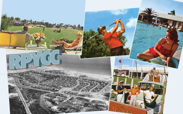 Images from an old marketing brochure for Royal Palm Yacht & Country Club