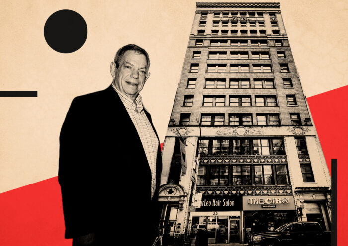 Modell’s Sporting Goods former CEO Mitchell Modell and 22 West 38th Street (Getty, BEB Capital)