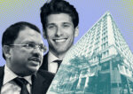 Olam's Sunny Verghese and Brookfield's Alex Antolino with the Marshall Field building