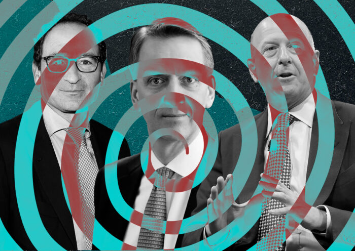 Blackstone's Jonathan Gray, Brookfield's Bruce Flatt and Goldman Sachs' David Soloman