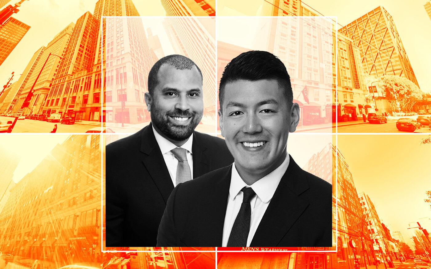 Club Quarters hotels at 111 West Adams Street in Chicago, 424 Clay Street in San Francisco, 161 Devonshire Street in Boston and 1628 Chestnut Street in Philadelphia with JLL’s Kevin Davis and Barnett Wu
