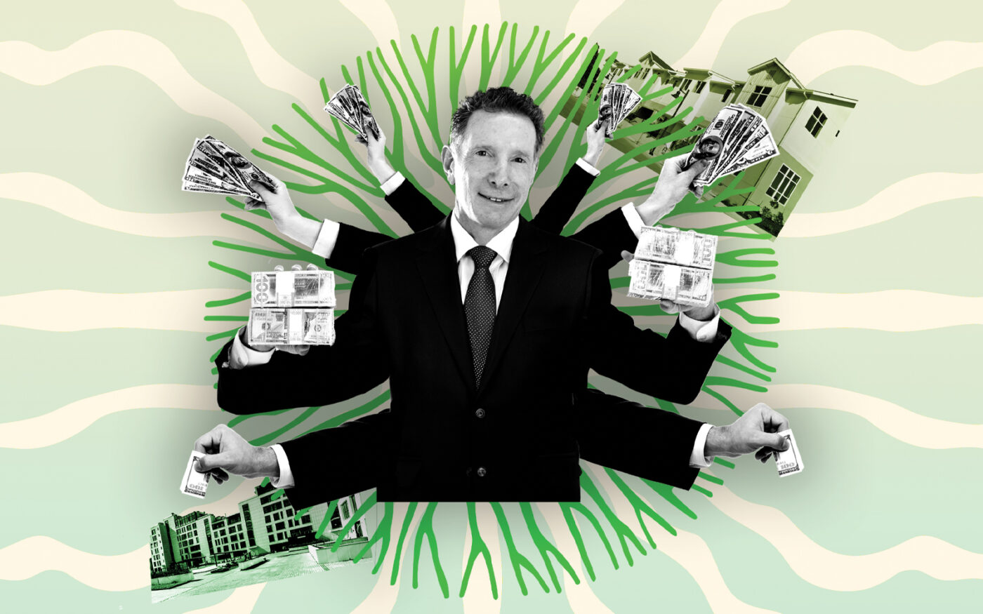 Arbor not only provided financial cover to its clients, but also gifted them a tree with each loan issued; Pictured: Arbor Realty Trust’s Ivan Kaufman (Photo-illustration by Kevin Rebong/The Real Deal; photos via Arbor Realty, Getty Images)