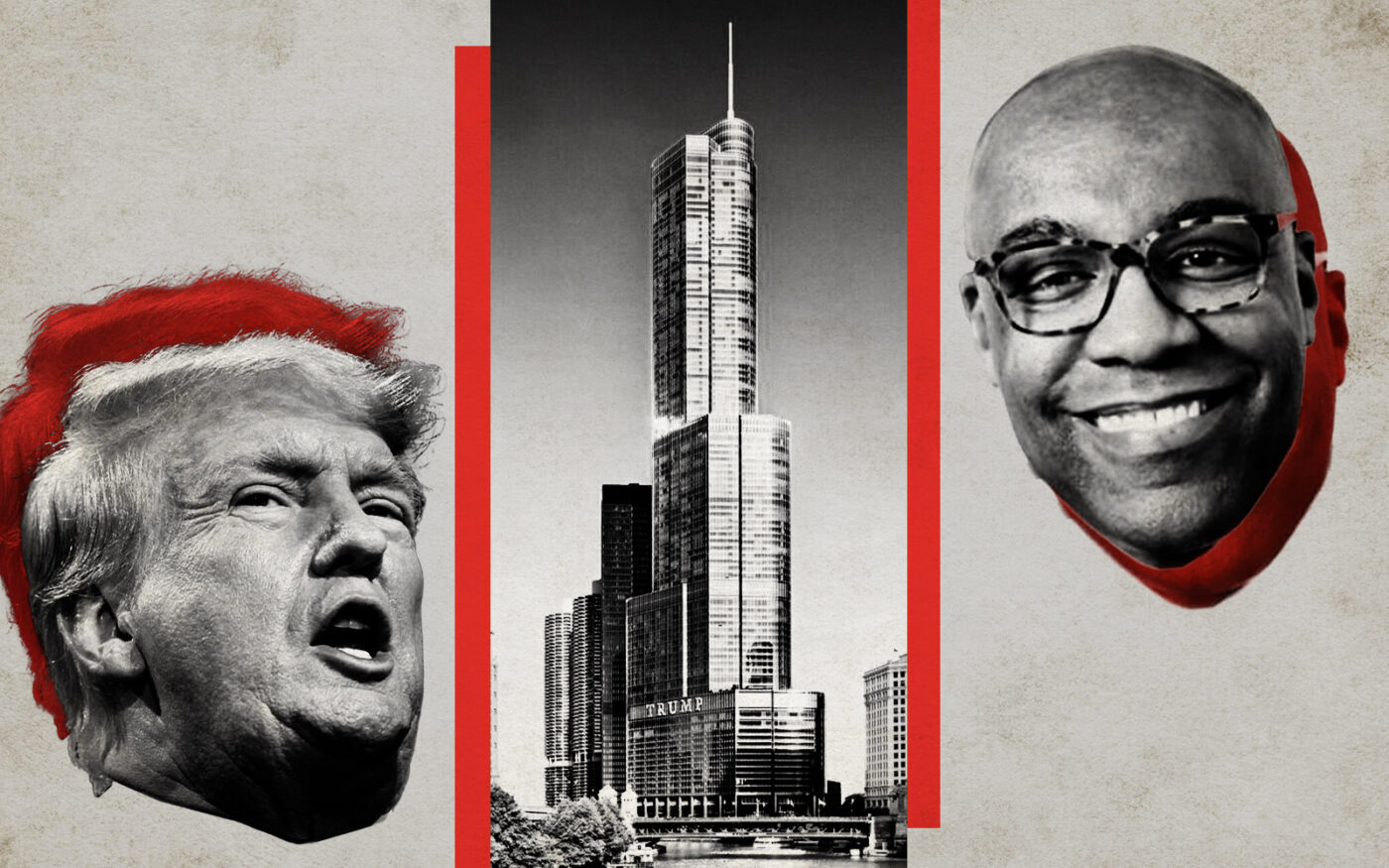 Former president Donald Trump, Chicago’s Trump International Hotel & Tower, Attorney General Kwame Raoul (Getty, Trump, National Association of Attorneys General)