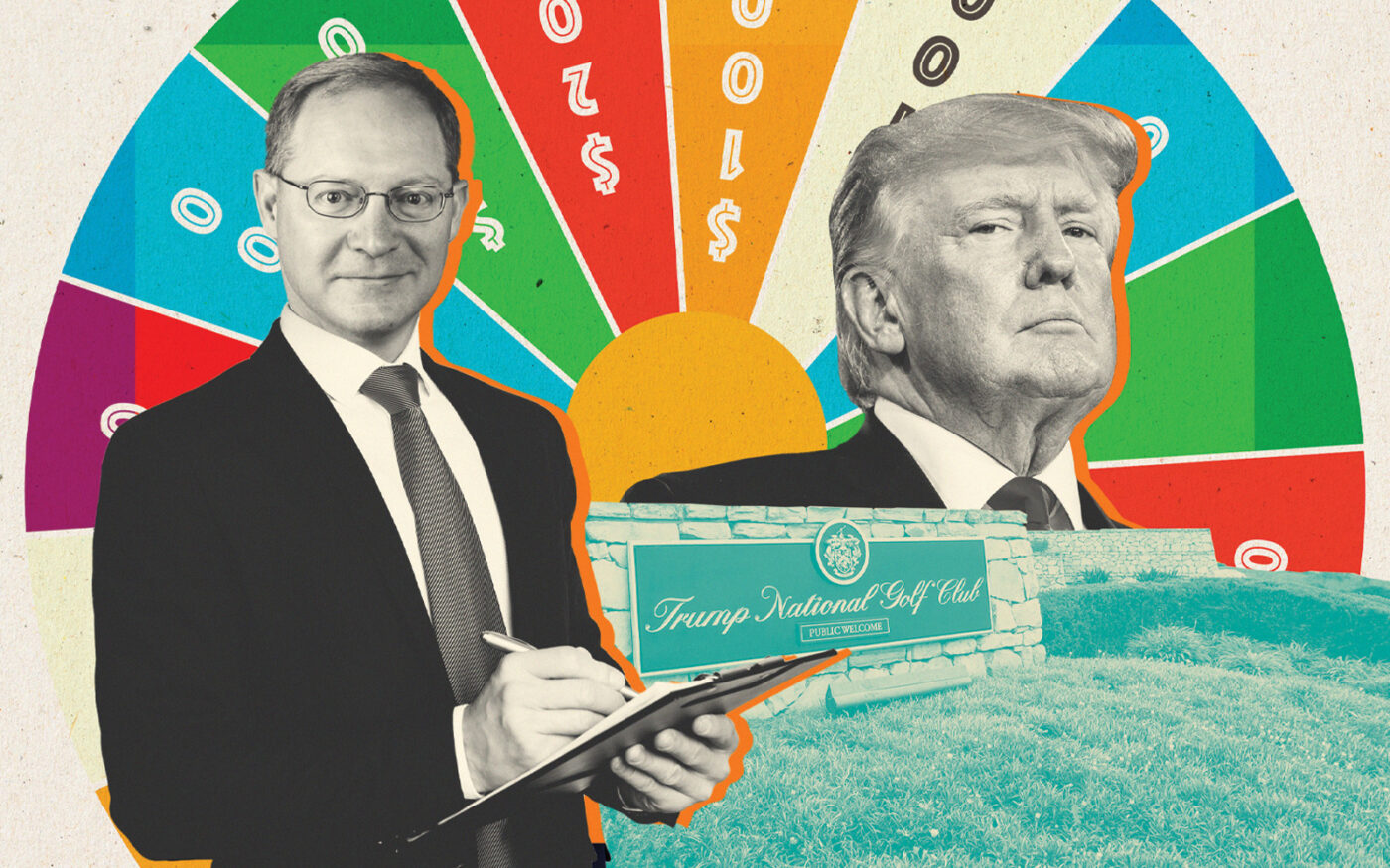 Cushman & Wakefield's Richard Zbraneck faced pressure from the Trump Organization when appraising the company's Los Angeles golf course, New York's attorney general claimed. (Photo-illustration by Ilya Hourie/The Real Deal)