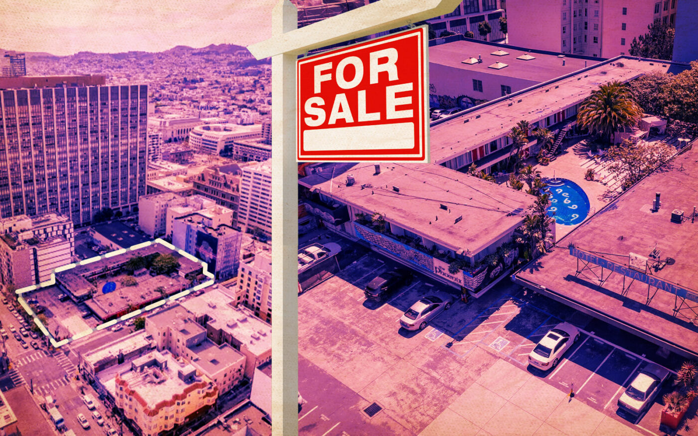 Rockstar Hangout Phoenix Hotel in SF Has “For Sale” Sign