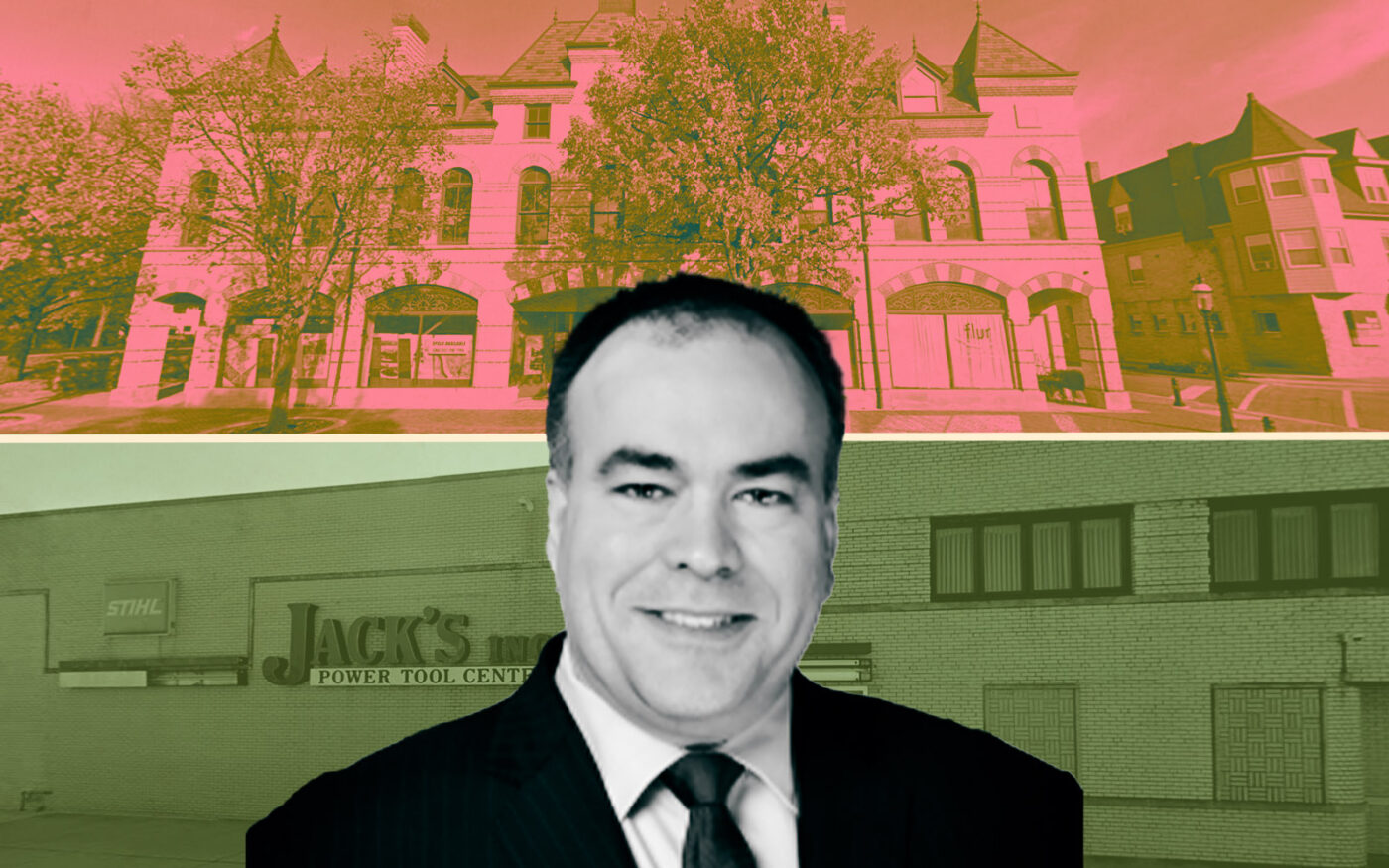 Cook County Assessor Fritz Kaegi; 1 Riverside Road and 6642 W. 26th Street   (Getty, Cook County Assessor's Office, Google Maps)