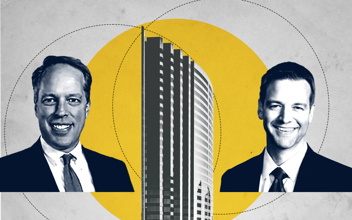 New York Life Investors' Mark Talgo; Pinnacle Tower, Stream Realty's JJ Leonard (New York Life, Stream Realty, Getty)