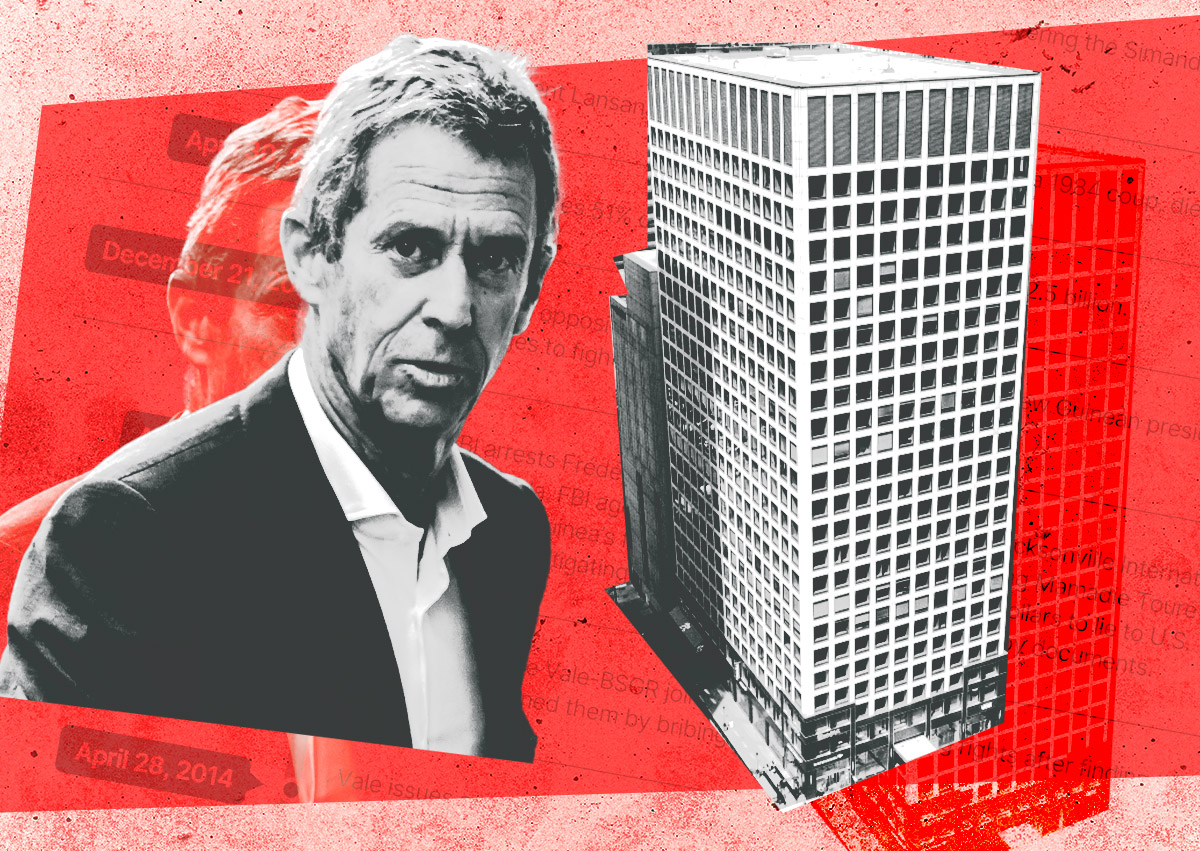 Beny Steinmetz, 500 North Michigan Avenue (Illustration by Kevin Cifuentes for The Real Deal with Getty Images, 500nmichigan, occrp)