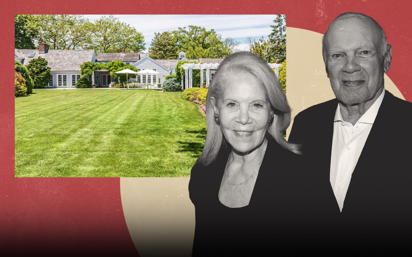 Steven (right) and Daryl Roth with their East Hampton home (Getty, Compass)