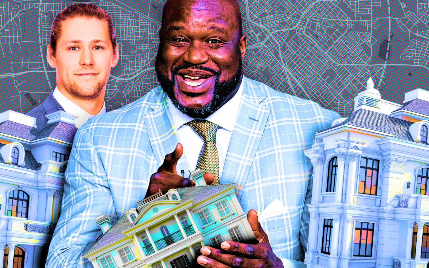 <p>From left: Rogers Healy and Associates Real Estate&#8217;s Zac Gideo and Shaquille O&#8217;Neal (Getty, Rogers Healy and Associates Real Estate)</p>
