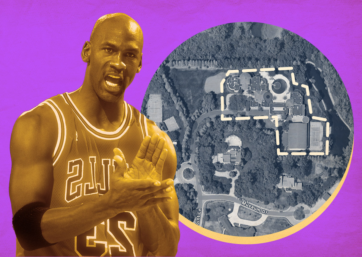 Michael Jordan; 2700 Point Lane (Getty, Google Maps)