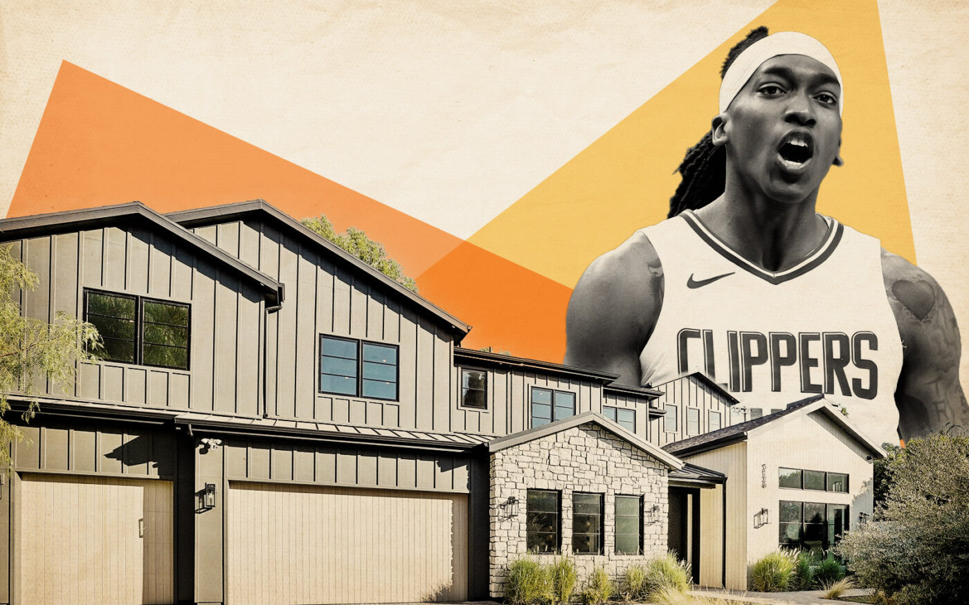 LA Clippers' Terance Mann; 5124 Calvin Avenue (Getty, Distinct Concierge Real Estate)