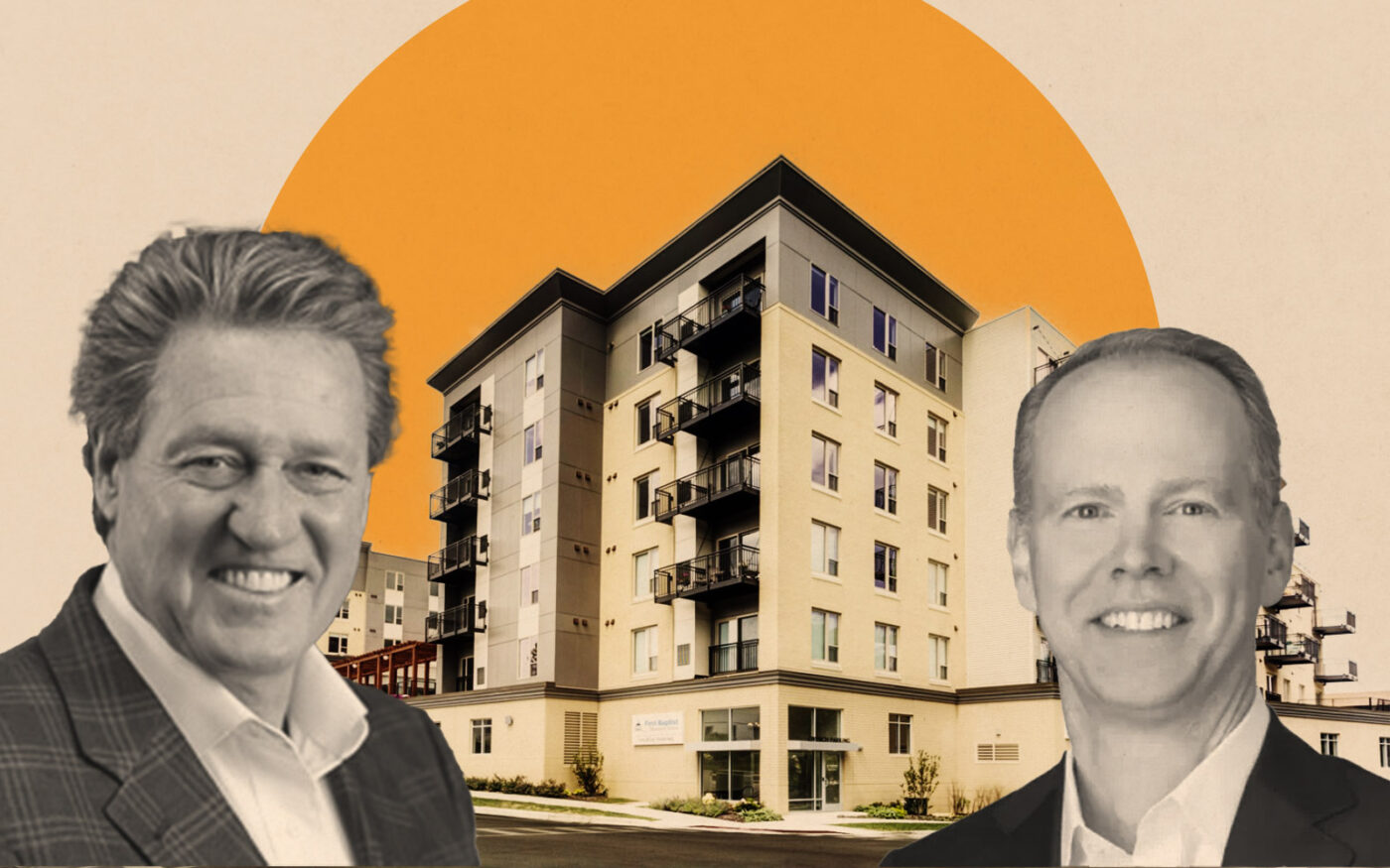 Opus' Tim Murnane, Nuveen's Bill Huffman and 926 Maple Avenue (Getty, opus-group, nuveen, dashdownersgrove)