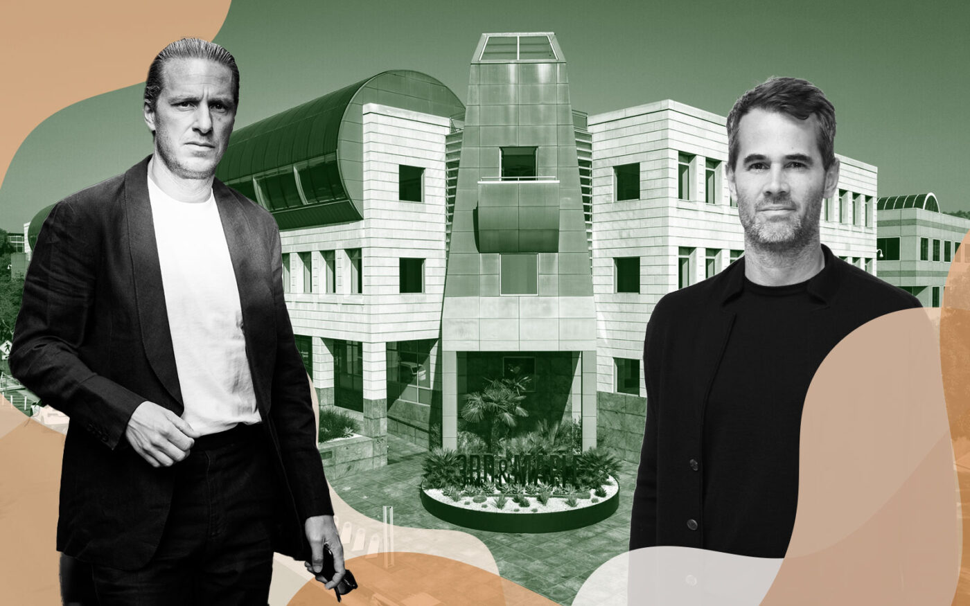 Oscar Engelbert and Jens Grede with 331 North Maple Drive in Beverly Hills (Loopnet, Getty)