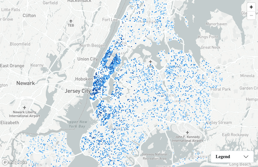 New York City Sales Map