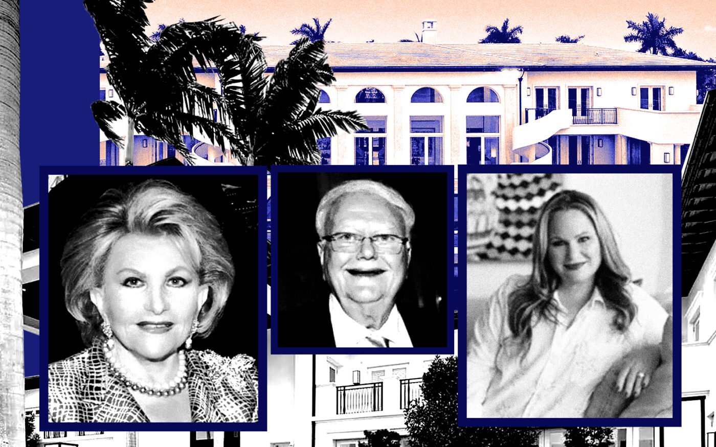 <p>From left: The late Fanny and Charles Dascal; art collector Elizabeth Dascal; 1470 Daytonia Road in Miami Beach (Getty, Google Maps, Compass Real Estate, Legacy)</p>
