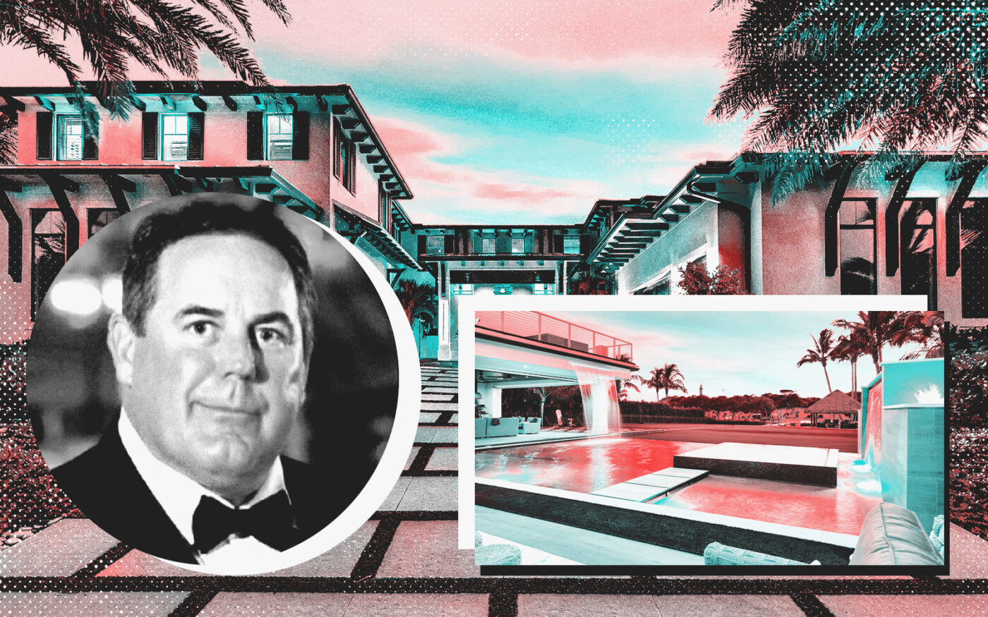 <p>A photo illustration of Disaster Management Group&#8217;s Nate Albers along with 103 Lighthouse Drive in Jupiter Inlet Colony (Getty, Disaster Management Group, Illustrated Properties)</p>
