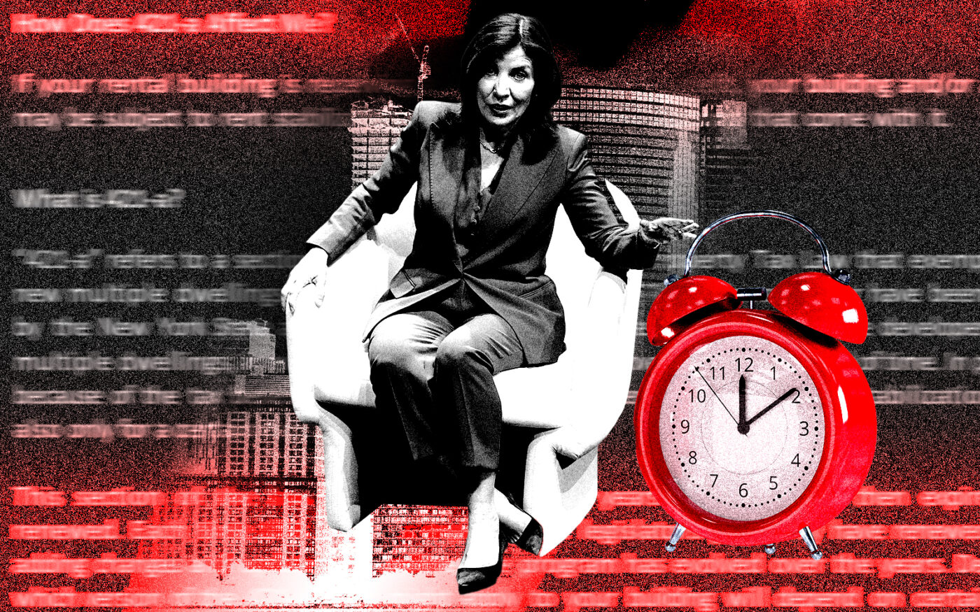 <p>Governor of New York Kathy Hochul (Photo Illustration by Steven Dilakian for The Real Deal with Getty and NYC Department of Housing Preservation &#038; Development)</p>
