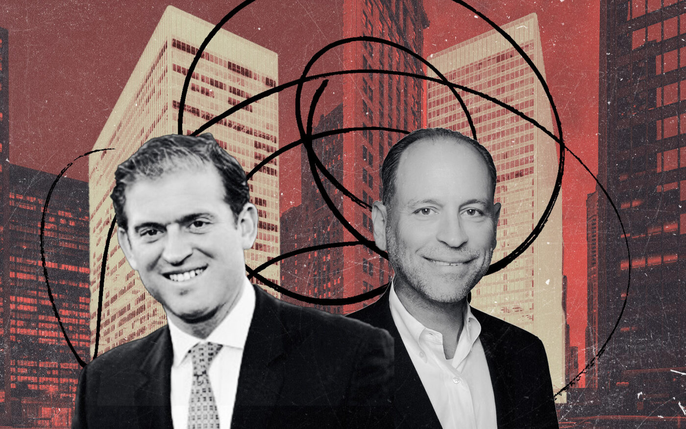 AmTrust's Jonathan Bennett, LNR Partners' Arne Shulkin; 111 E Wacker and 233 N Michigan (Linkedin, Loopnet, Getty, starwoodpropertytrust)