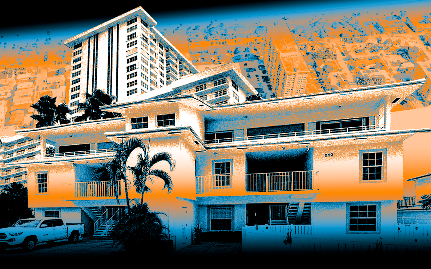 <p>A photo illustration of 212 Briny Avenue in Pompano Beach, Playa Del Mar at 3900 Galt Ocean Drive in Fort Lauderdale and Summit at 1201 South Ocean Drive in Hollywood (Getty, Google Maps)</p>
