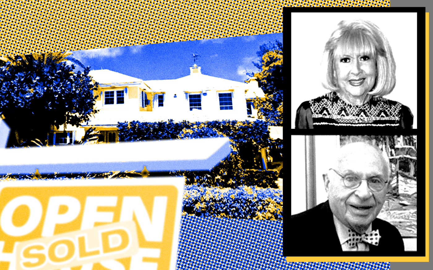 <p>A photo illustration of Diane Star Heller and Daniel Neal Heller along with 50 West Dilido Drive (Getty, Google Maps)</p>
