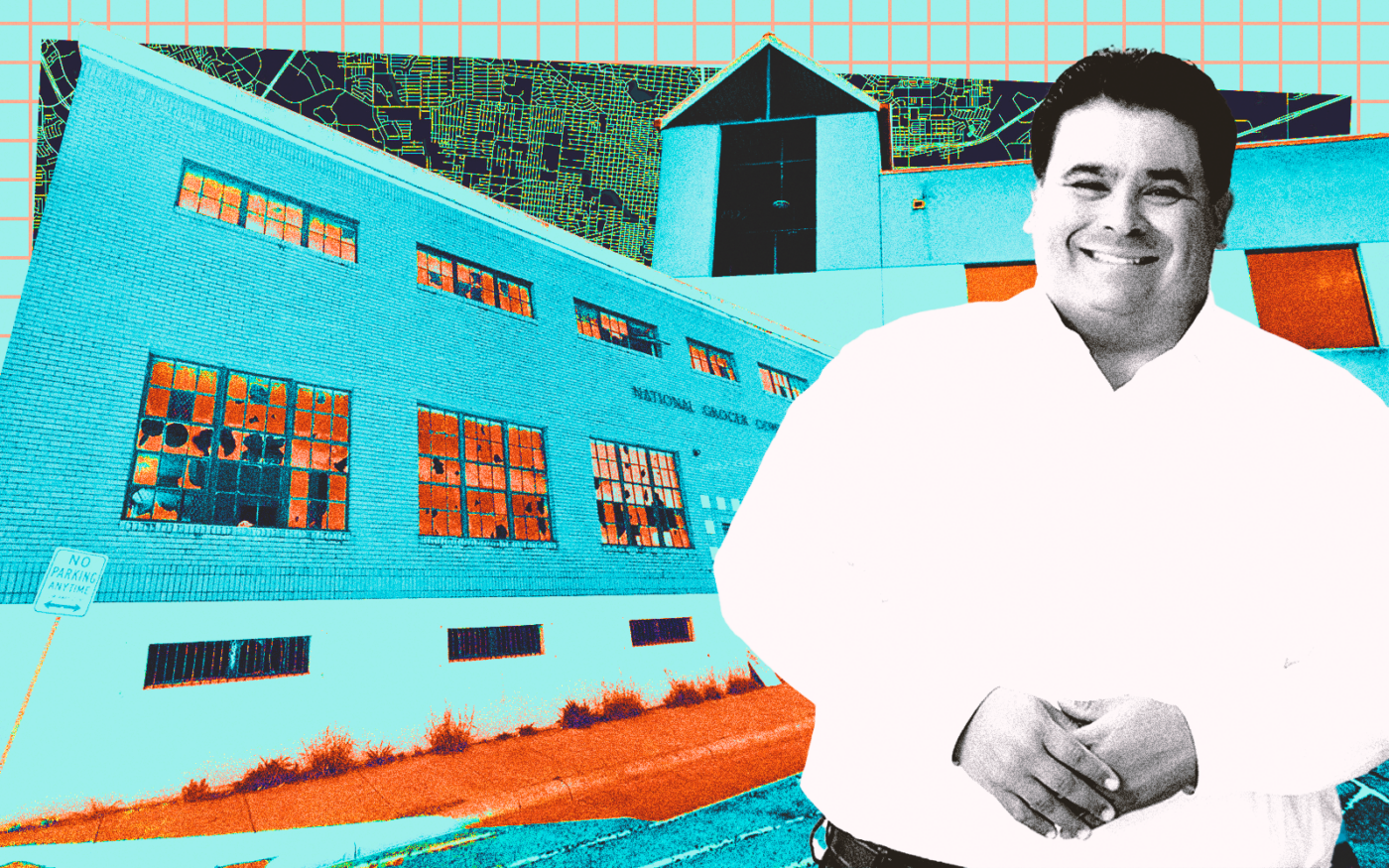 <p>A photo illustration of San Antonio Housing Trust director Pete Alanis along with 811 West Houston Street and 421 North Medina in the Cattleman Square area (Getty, San Antonio Housing Trust, Google Maps)</p>
