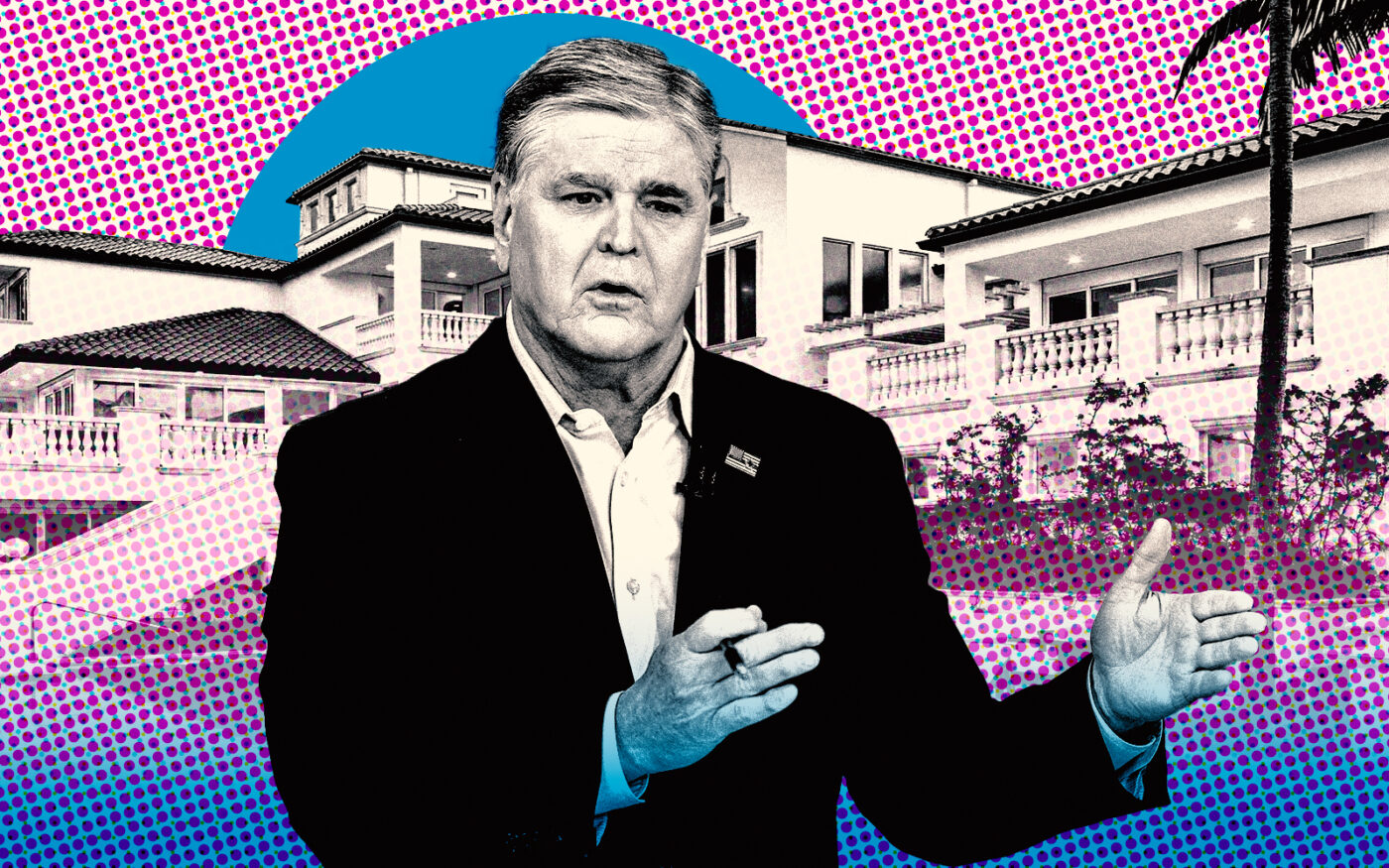 <p>A photo illustration of Sean Hannity along with 1840 South Ocean Boulevard(Getty, Daniel Petroni Photography)</p>
